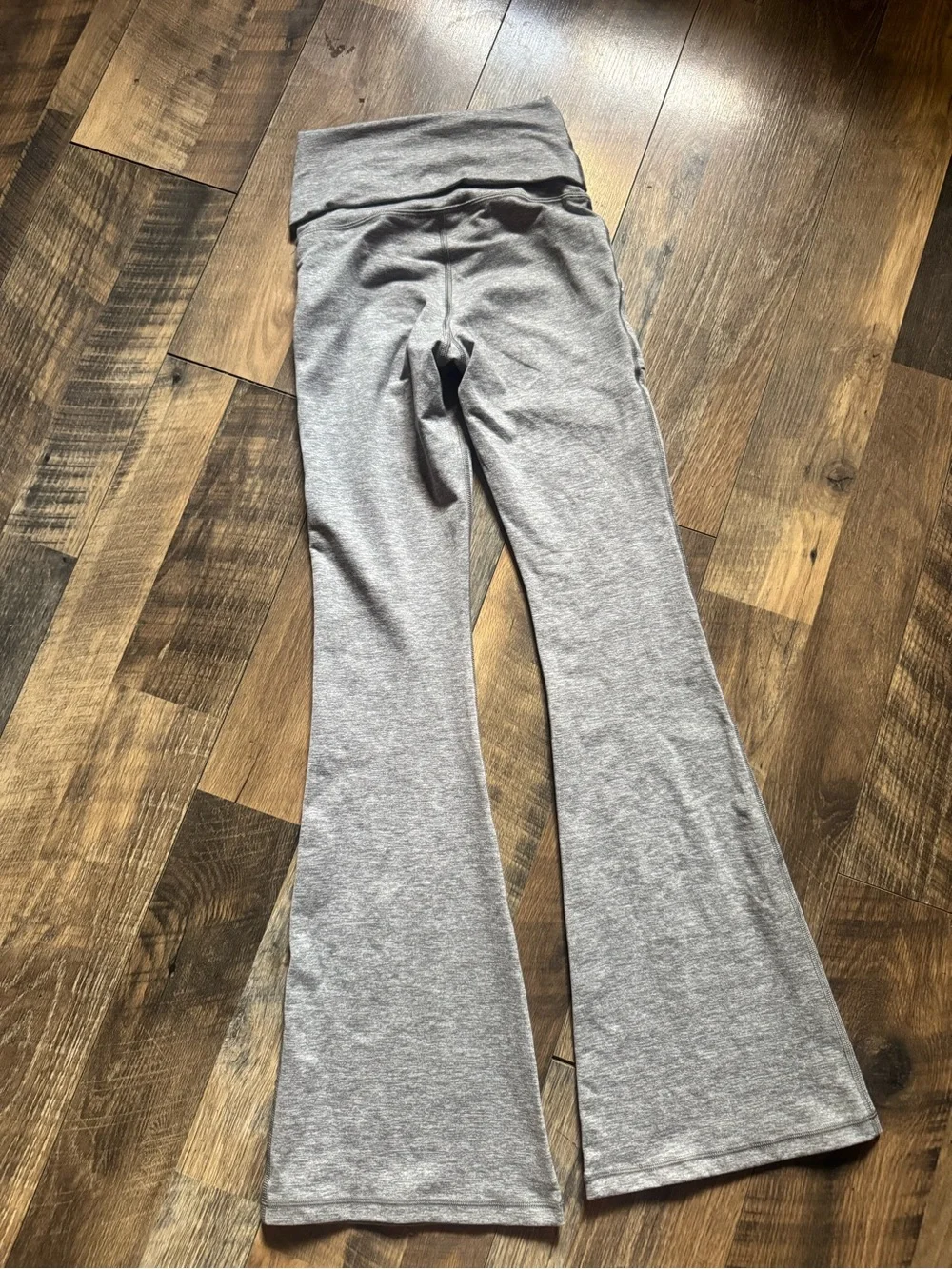 aerie Gray Flare Leggings with Fold-Over Waistband